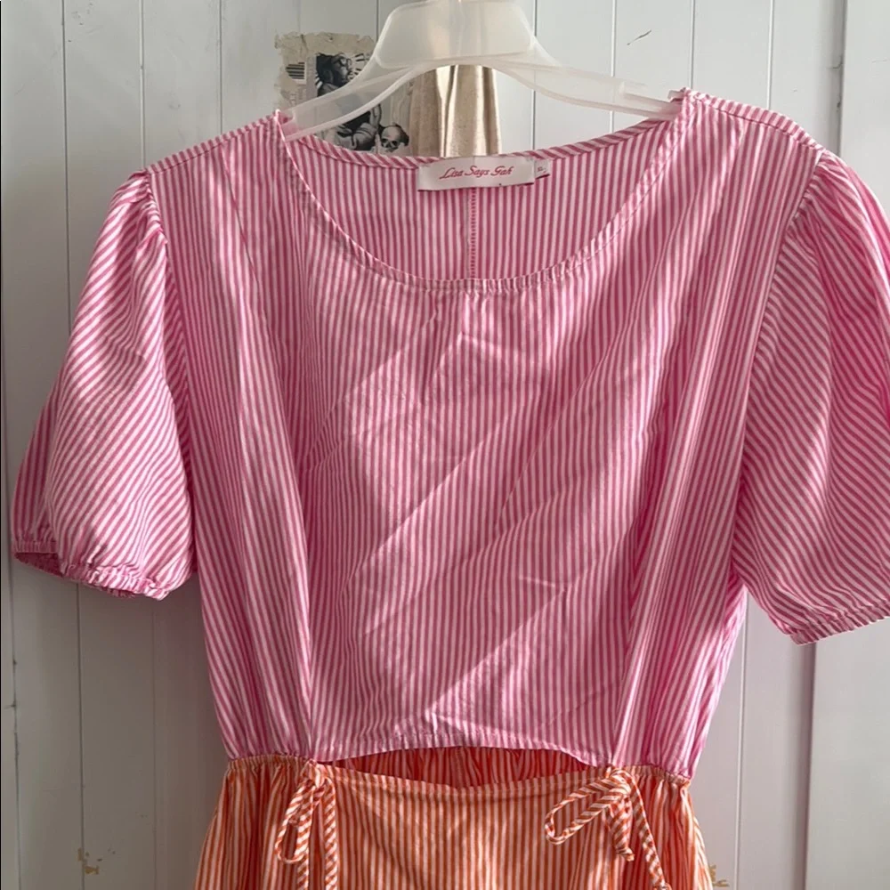 Lisa Says Gah Striped Luna Midi Dress - Picture 2 of 7